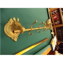 BRASS COAT HANGER - HORSE THEME