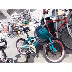 BIKE - CHILD'S MOUNTAIN BIKE WITH HELMET