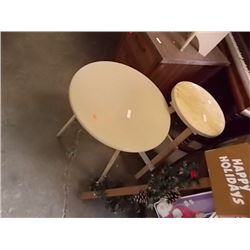 ROUND SIDE TABLE & STOOL
