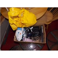BOX - CHILD'S SEWING MACHINE - AIR MATTRESS - ETC