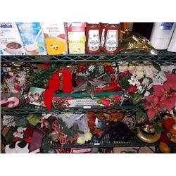 SHELF LOT OF ASSORTED CHRISTMAS ITEMS
