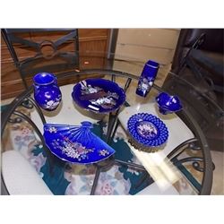 CERAMIC HAND PAINTED POTTERY - 6 PC