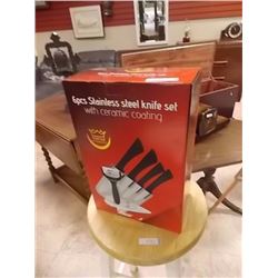 NEW STAINLESS STEEL KNIFE SET - 6PC