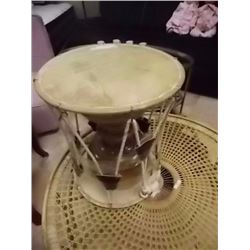 ORNATE CARVED DRUM - FIRST NATIONS DESIGN - AS-IS