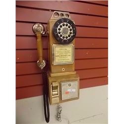 VINTAGE STYLE WALL PAY PHONE