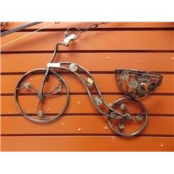 WROUGHT IRON WALL ORNAMENT - TRICYCLE