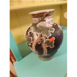 HAND PAINTED VASE WITH MARKINGS