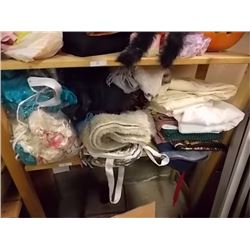 SHELF OF ASSORTED LINEN