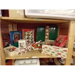 SHELF OF RETRO CHRISTMAS ITEMS