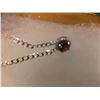 Image 6 : NECKLACE - ROUND FACETED RICH DEEP RED/BROWN GARNET & ROUND FACETED DIAMOND IN STERLING SILVER SETTI
