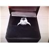 Image 2 : RING - 1.7 CT OVAL FACETEDGREEN AMETHYST & 2 DIAMONDS IN STERLING SILVER SETTING - INCLUDES CERTIFIC