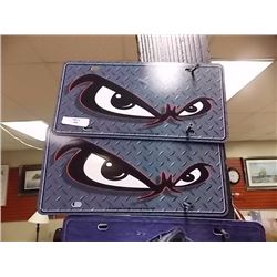 PACKAGE OF NOVELTY LICENSE PLATES -2 PER LOT- EYES