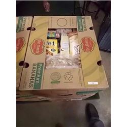 LARGE BANANA BOX OF ASSORTED FOOD ITEMS