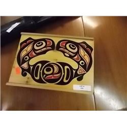 FIRST NATIONS HAND PAINTED WOOD BOX