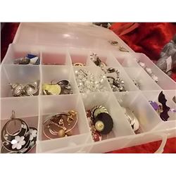 DIVIDED TRAY OF ASSORTED JEWELRY - TRAY NOT INCLUDED