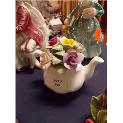 FLOWER TEA POT - STAFFORDSHIRE ROYAL ABBY DEAN