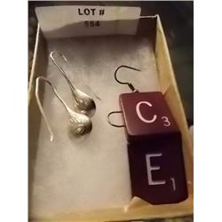 EARRINGS - FROM ESTATE - 2 PAIR