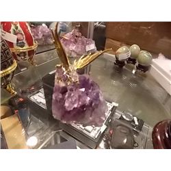 CRYSTALITE WITH GLASS & GOLD EAGLE