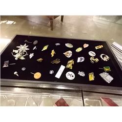 TRAY OF COLLECTABLE PINS - TRAY NOT INCLUDED