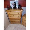 Image 2 : RUSTIC PINE DRESSER - HIGHBOY - 5 DRAWER