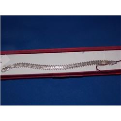 BRACELET - NEW UNIQUE ARTICULATED BRACELET - ITALIAN - STERLING SILVER - 1/4" WIDE WITH LOBSTER CLAS