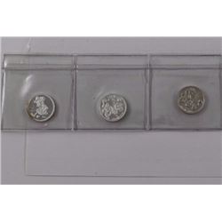 SILVER ROUND - 5 X 1 GRAM .999 STERLING SILVER - DISNEY COLLECTION - MICKEY GOLFING & 2 OTHERS