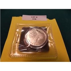SILVER COIN - 2013 CDA  ARCTIC WHALE - $20 FACE VALUE - 1/4 OUNCE .9999 FINE SILVER