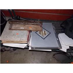 SHELF - FULL OF TILES - WITH CUTTER TOO