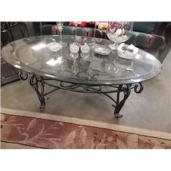 GLASS TOP COFFEE TABLE
