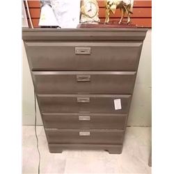 HIGHBOY DRESSER - 5 DRAWER - SMOKEY GREY