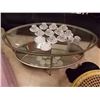 Image 2 : NEW OVAL METAL & GLASS MIRROR TOP COFFEE TABLE