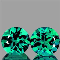 Natural Paraiba Green Blue Apatite Pair 6.5 MM - VVS