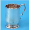 Image 1 : A George III silver baluster christening mug, with double scroll handle, 1794...