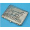 Image 1 : A Russian 84 zolotnik cigarette case decorated with setters in a landscape, 4.25 ins....
