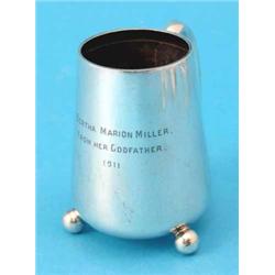 A George V silver christening mug Sheffield 1911....