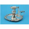 Image 1 : A plated chamberstick with conical extinguisher....