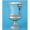 Image 1 : A George III silver trophy cup with serpent and female mask handles, fluted base and circular foo...