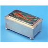 Image 1 : A Guild of Handicraft silver and enamel trinket box inset with a plaque depicting gurnards swimmi...