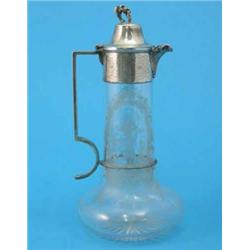 An Edwardian plated mounted claret jug....