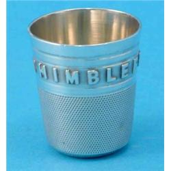 A Victorian silver thimble tumbler, Maker George Unite, 1892....