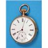 Image 1 : An 18ct gold quarter repeating keyless pocket watch with enamel dial, signed Grohe, Pennington &...