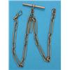 Image 1 : A 9ct gold albert of elongated links, 31grms...