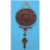 Image 1 : A Victorian garnet set brooch, with attached articulated drop...