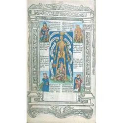 (BOOK OF HOURS) Roman use, 115ff. black letter, on vellum (lacks eii), including 19 full-page woo...