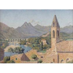 Adrian Waterlow (Exh.1937-8) oil on canvas, Provence landscape with aquaduct, signed, 15 x 20 ins...
