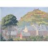 Image 1 : Adrian Waterlow (Exh.1937-8) oil on canvas, Rooftops with hillside beyond, Studio stamp, 12 x 16...