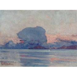 F Corbellini - Corsican oil on board, "Images sur le "Iles Sanguinaires"- Ajaccio", signed, 7 x 9...