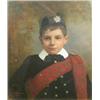 Image 1 : A A Caldewn oil on canvas, Portrait of a Scottish boy, signed and dated 1908, 24 x 20 ins....