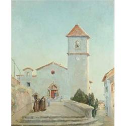 Francis Russell Flint (1915-1977) oil on canvas, Calella, signed, 24 x 20 ins....