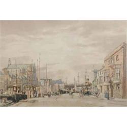 Sir Henry Rushbury (1889-1968) watercolour, The Custom House, Weymouth, signed, 11 x 16 ins....